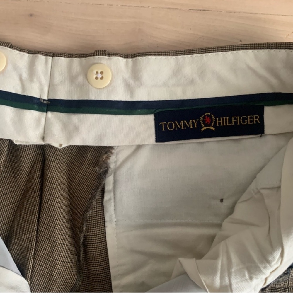 TOMMY HILFIGER Vintage - Pleated Tweed Trousers | Preppy Tailored Pants - Picture 7 of 14